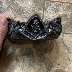 Grim reaper skull ashtray